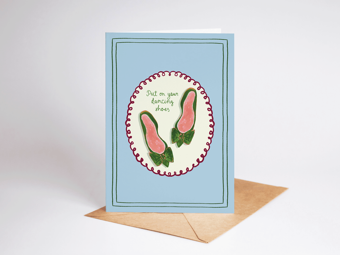 Put On Your Dancing Shoes Fashion Celebration Greeting Card