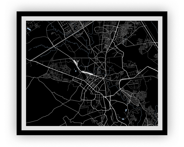 Rawalpindi Map Print - Choose your color