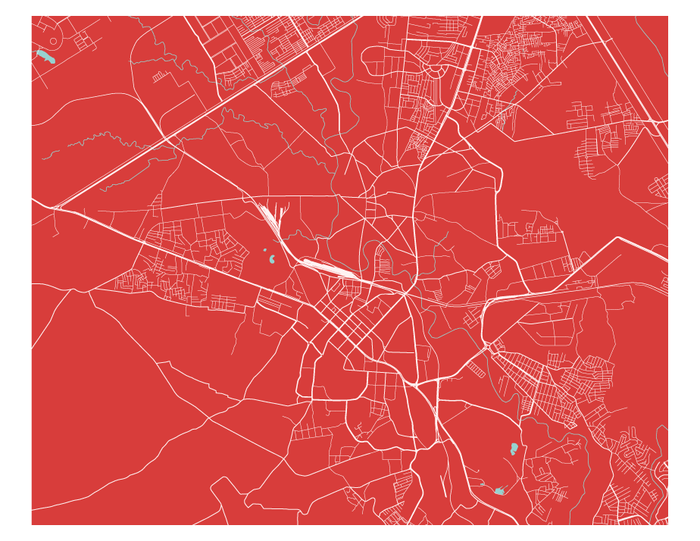 Rawalpindi Map Print - Choose your color