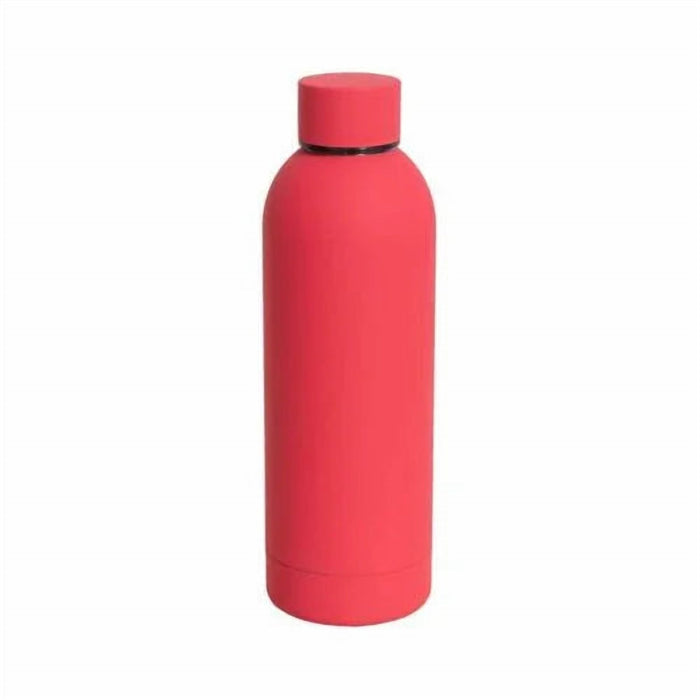 Red Stainless Steel Sports Water Bottle with Leakproof Lid
