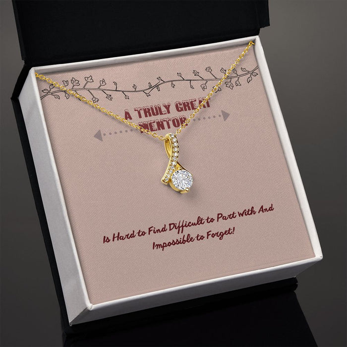 Retirement Gift - A truly great mentor Necklace B09NNHLNVQ