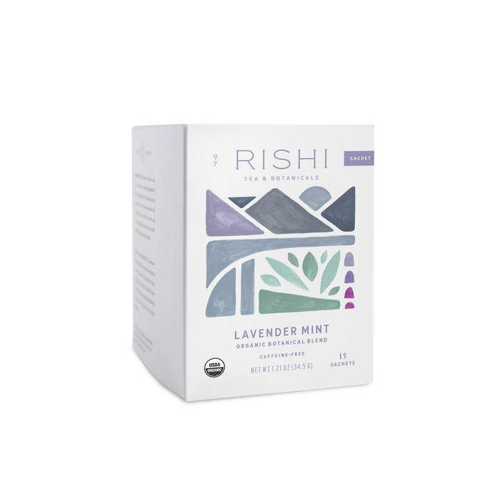 Rishi Tea Lavender Mint Organic Herbal Tea Sachets