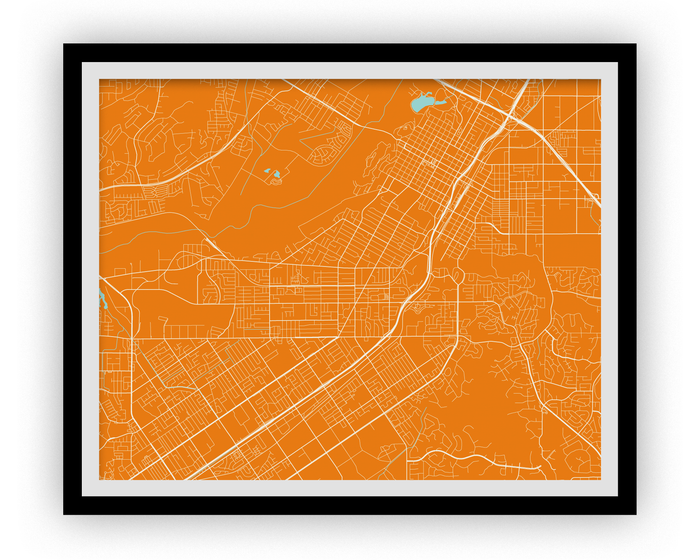 Riverside Map Print - Choose your color