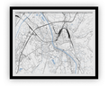 Salzburg Map Print - Choose your color