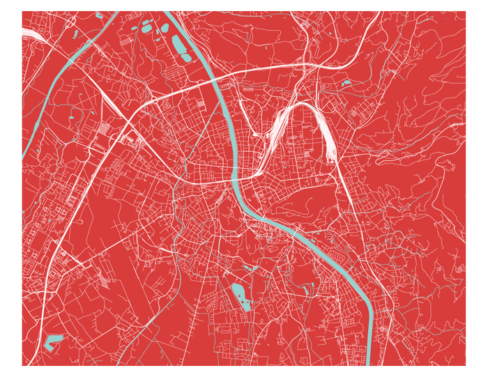 Salzburg Map Print - Choose your color