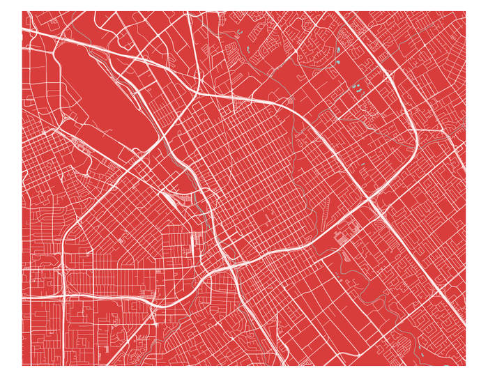 San Jose Map Print - Any Color You Like