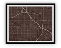 Santa Ana Map Print - Choose your color