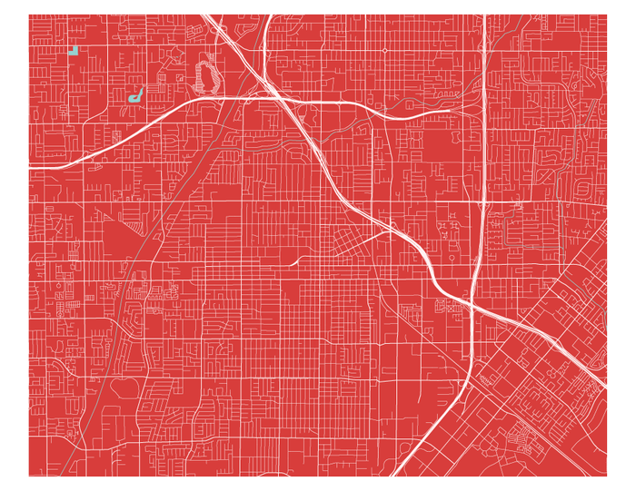Santa Ana Map Print - Choose your color