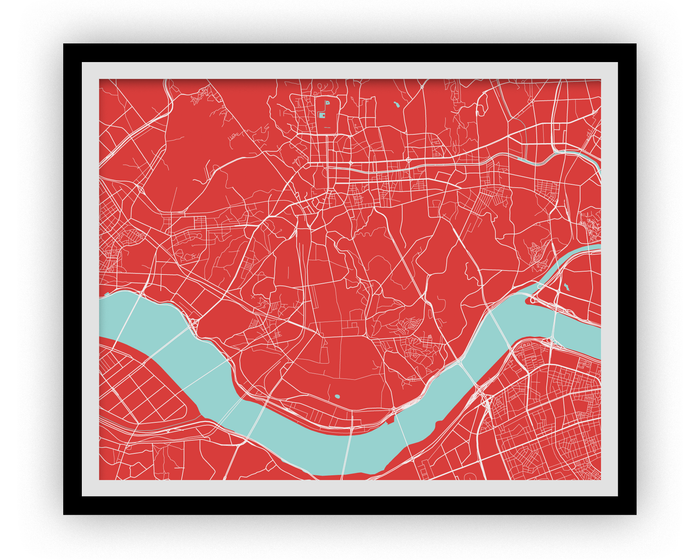 Seoul Map Print - Choose your color