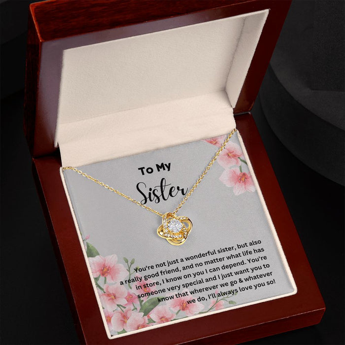 Sisters Necklace with Sentimental Message Card - Thoughtful Gift for Sister - Meaningful Gift for Sisters from Sister