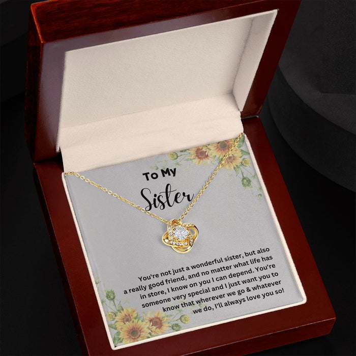 Sisters Necklace with Sentimental Message Card - Thoughtful Gift for Sister - Meaningful Gift for Sisters from Sister