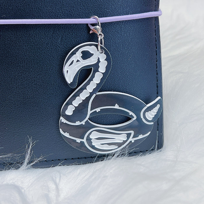 Skele Flamingo Float Acrylic Charm