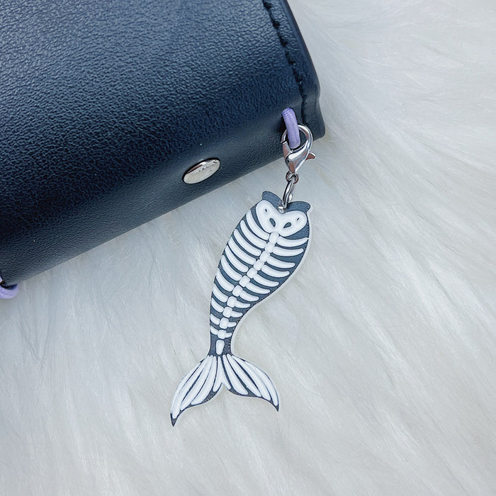 Skele Mermaid Tail Acrylic Charm