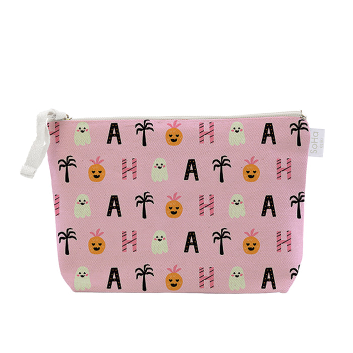 Spooky Pine Light Pink Cosmetic Bag, Large