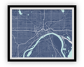 St Paul Map Print - Choose your color