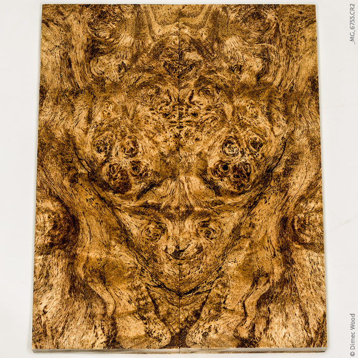 Stabilized natural maple burl wood scales