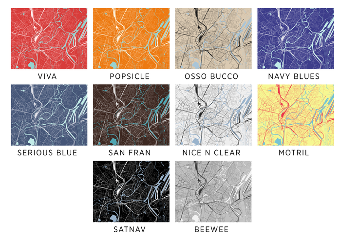 Strasbourg Map Print - Any Color You Like