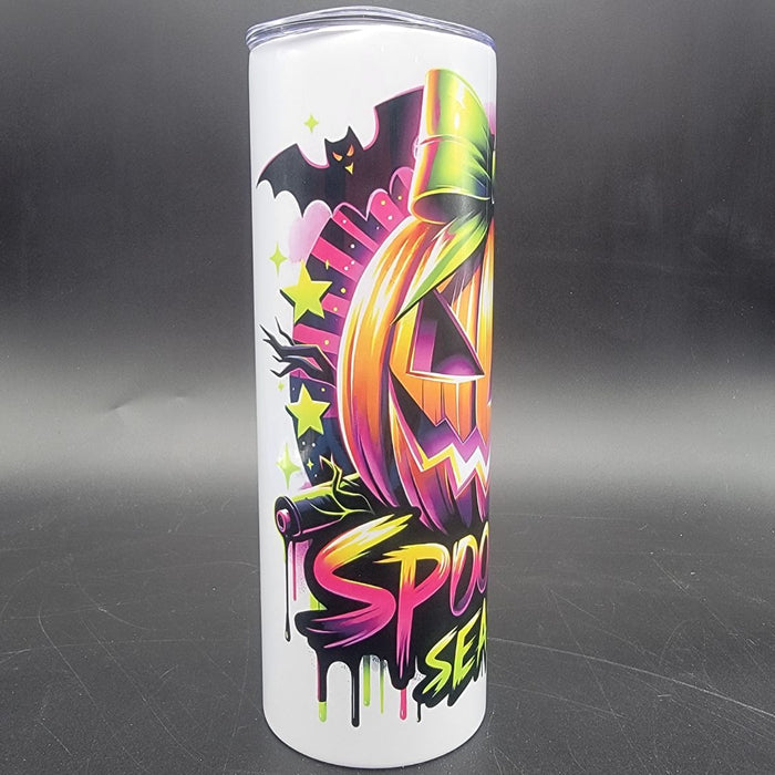 Sublimated 20oz Tumbler - Neon Spooky Season