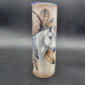 Sublimated 20oz Tumbler - White Horse Dreams