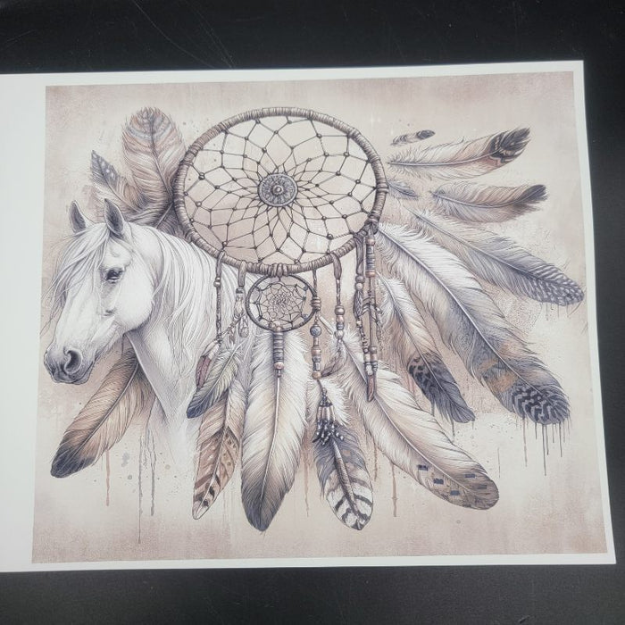 Sublimation Print of 20oz Wrap - White Horse Dreams