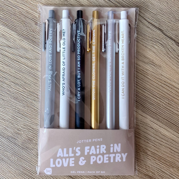 Swiftie Jotter Pens - All's Fair in Love and Poetry - Lyla's: Clothing & Gifts - Online and Rockwall Texas Boutique