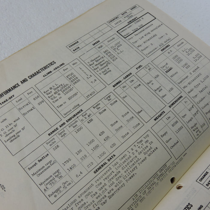 Technical Air Intelligence Center Summary #3 Misc Japanese Aircraft Development