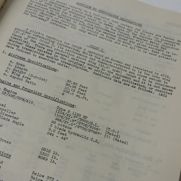 Technical Air Intelligence Center Summary #3 Misc Japanese Aircraft Development