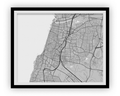 Tel Aviv Map Print - Choose your color