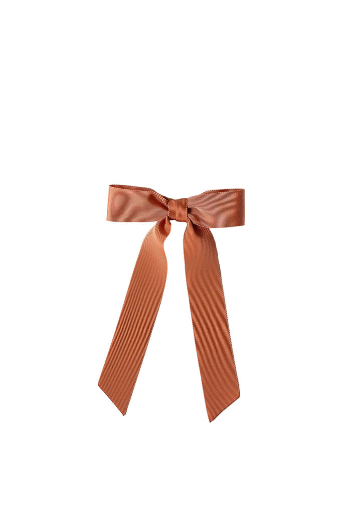 Terracotta Grosgrain Bow Barrette