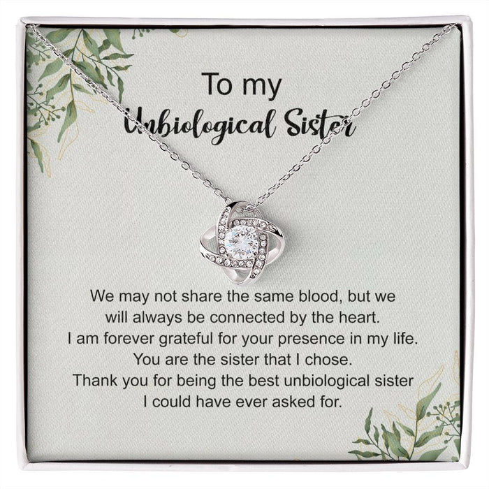 The Love Knot Necklace To My Unbiological Sister, Sister Gift Y9-2ZHM-H93L