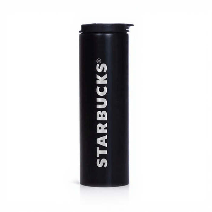 thermal coffee mug 510 ml black front view