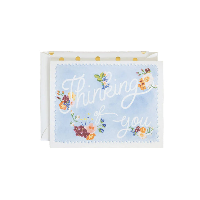Thinking of You Greeting Card with Flowers