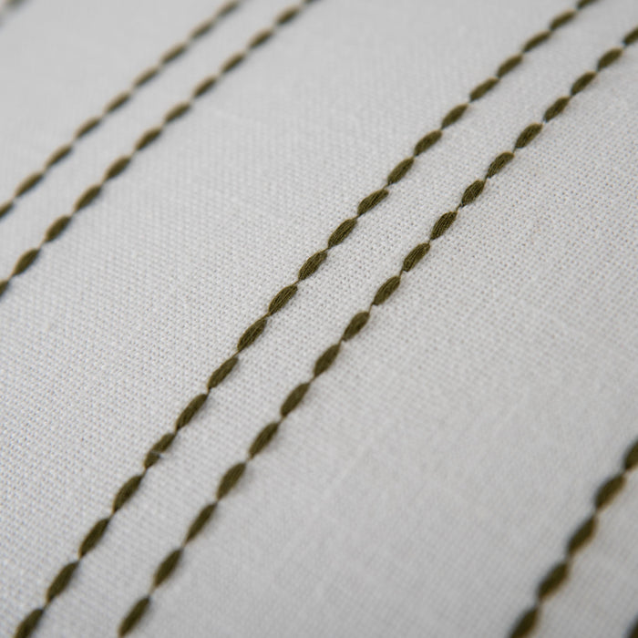 TOBIASEN WHITE STRIPE MODERN INDUSTRIAL  THROW PILLOW