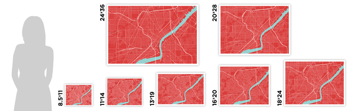 Toledo Ohio Map Print - Choose your color