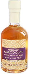 TRADER JOES AGRODOLCE WHITE WINE VINEGAR 8.5 FL OZ #ROCK VALUE-ORDER BY  TUESDAY EVENING OCT 27 ARRIVING NOV 04  FOR DELIVERY#