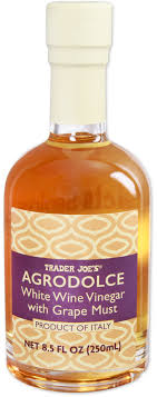 TRADER JOES AGRODOLCE WHITE WINE VINEGAR 8.5 FL OZ #ROCK VALUE-ORDER BY  TUESDAY EVENING OCT 27 ARRIVING NOV 04  FOR DELIVERY#