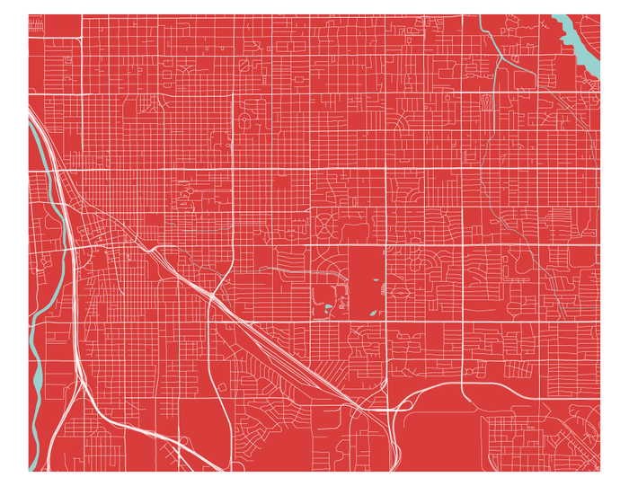 Tucson Map Print - Choose your color