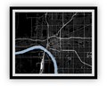 Tulsa Map Print - Choose your color