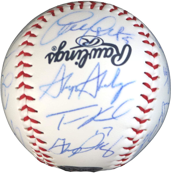 Washington Nationals 2015 Team Signed Autographed Rawlings Logo Major League with Display Holder Baseball Authenticated Ink COA- Harper Scherzer Strasburg
