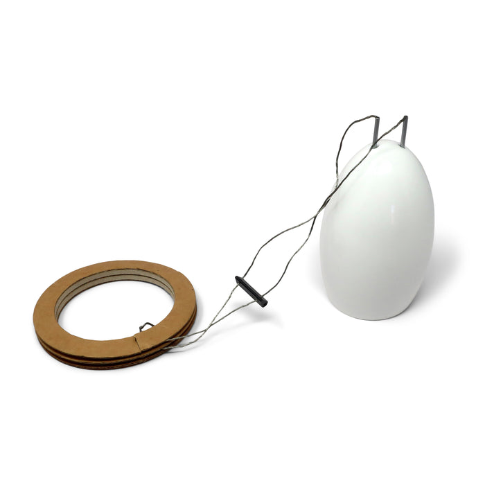 White Porcelain "Oh" Pendant Lamp by Tobias Grau