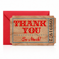 Wood Ticket - Thank You
