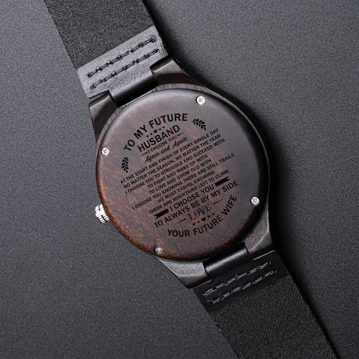 Wood Watch Gift for Boyfriend/ husband- I choose you to always be by my sde - JWshinee