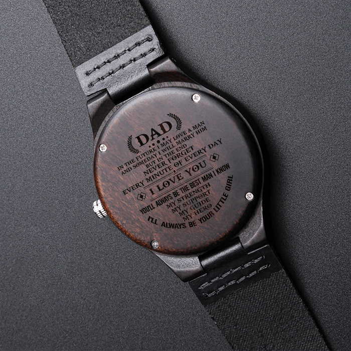 Wood Watch Gift for Dad- I'll always be your little girl - JWshinee