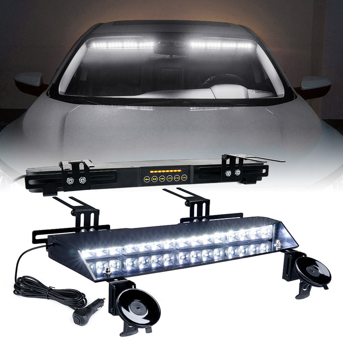 Xprite Dual LED Windshield Visor Strobe Lights