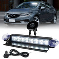 Xprite  8" Windshield LED Strobe Lights  – 12V Dash Emergency Warning Light Bar Suction Cup Mount